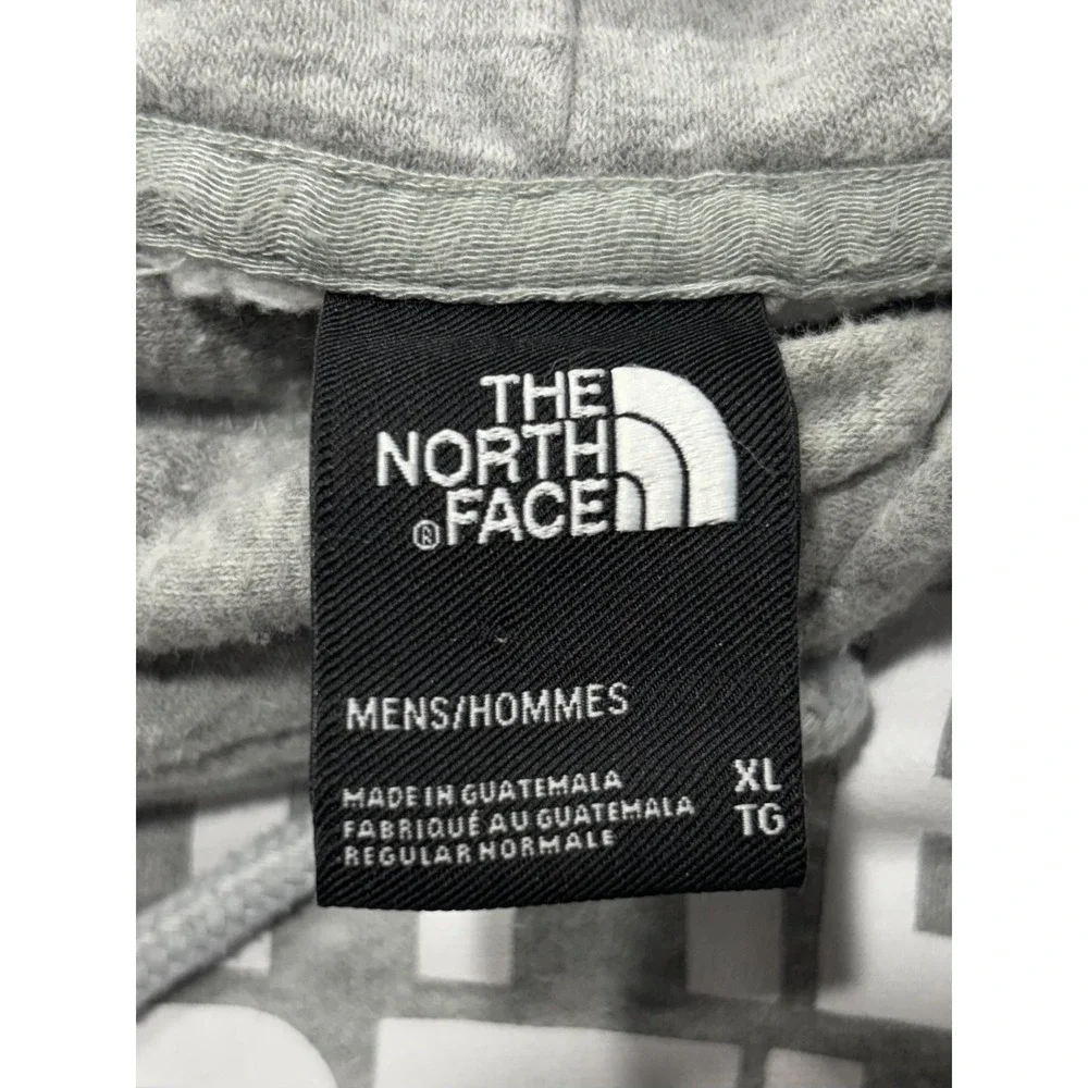 The North Face Hoodie Mens XL Gray Fleece Pullover Logo Kangaroo Pocket Outdoor